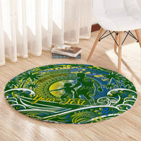 Father's Day Solomon Islands Round Carpet Special Dad Polynesia Paradise