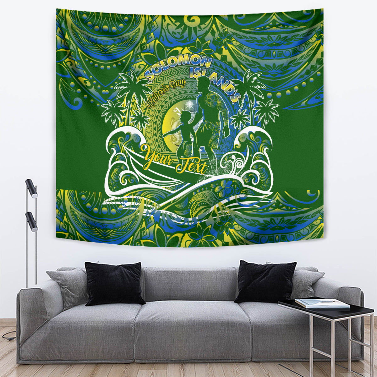 Father's Day Solomon Islands Tapestry Special Dad Polynesia Paradise