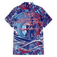 Father's Day Guam Family Matching Off Shoulder Short Dress and Hawaiian Shirt Special Dad Polynesia Paradise