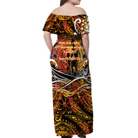 Father's Day Marquesas Islands Off Shoulder Maxi Dress Special Dad Polynesia Paradise