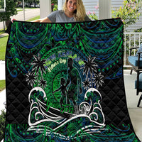 Father's Day New Zealand Quilt Special Dad Polynesia Paradise DT02 Green - Polynesian Pride