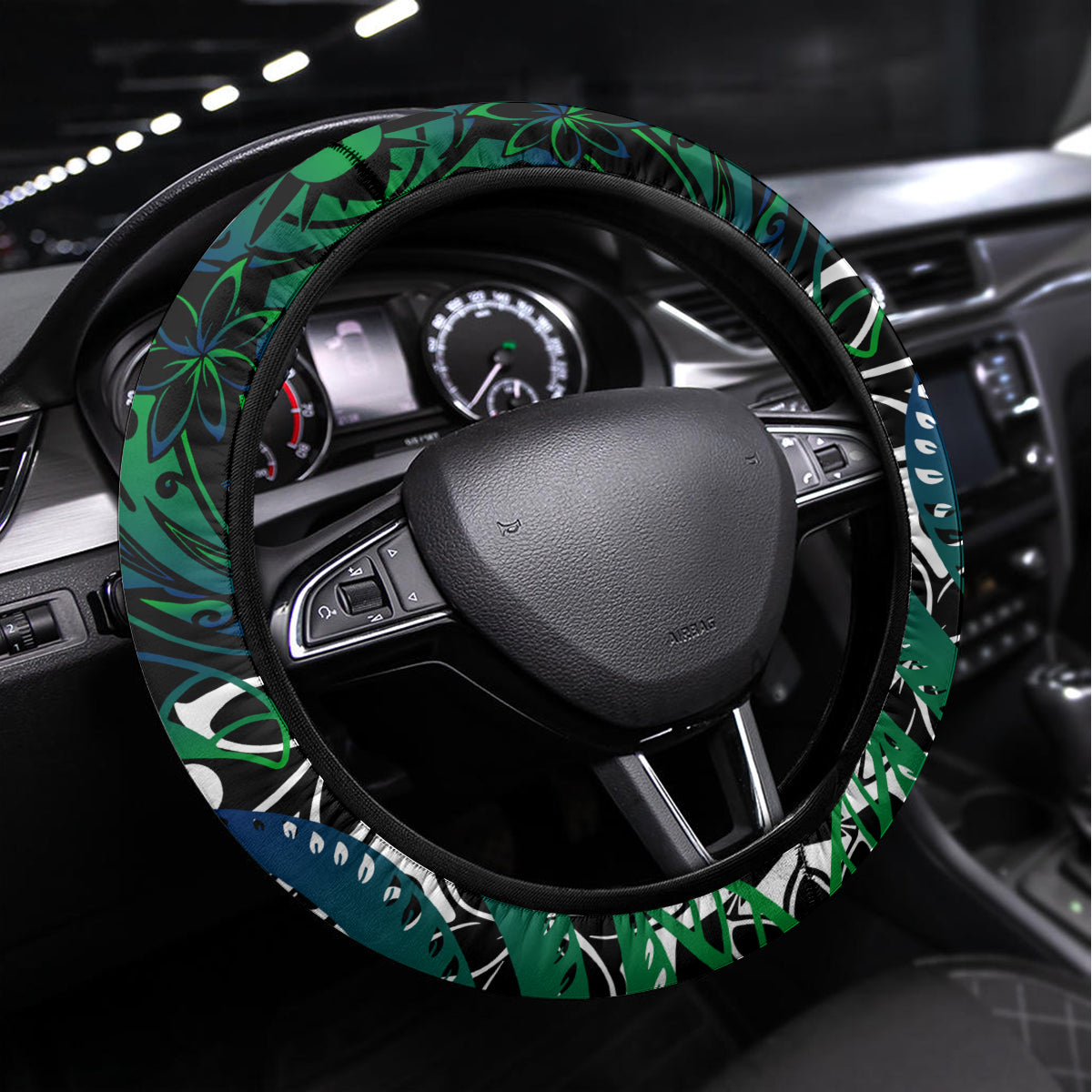 Father's Day New Zealand Steering Wheel Cover Special Dad Polynesia Paradise