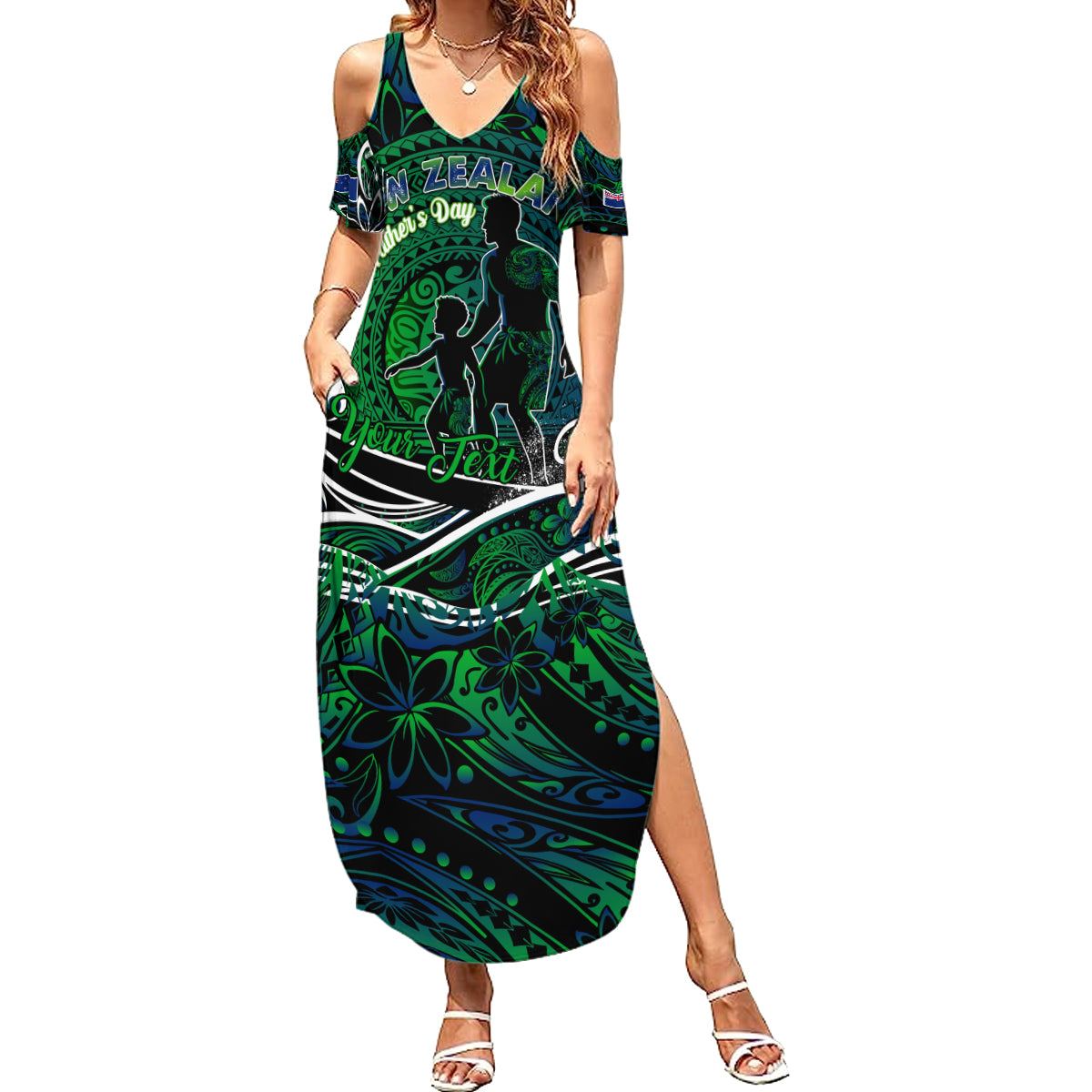Father's Day New Zealand Summer Maxi Dress Special Dad Polynesia Paradise