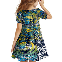 Father's Day Tokelau Family Matching Off The Shoulder Long Sleeve Dress and Hawaiian Shirt Special Dad Polynesia Paradise DT02 - Polynesian Pride
