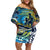 Father's Day Tokelau Off Shoulder Short Dress Special Dad Polynesia Paradise