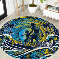Father's Day Tokelau Round Carpet Special Dad Polynesia Paradise