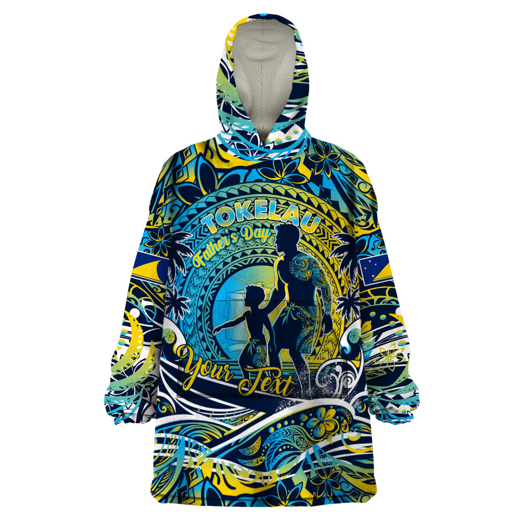 Father's Day Tokelau Wearable Blanket Hoodie Special Dad Polynesia Paradise