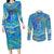 Father's Day Tuvalu Couples Matching Long Sleeve Bodycon Dress and Long Sleeve Button Shirt Special Dad Polynesia Paradise