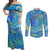 Father's Day Tuvalu Couples Matching Off Shoulder Maxi Dress and Long Sleeve Button Shirt Special Dad Polynesia Paradise