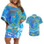 Father's Day Tuvalu Couples Matching Off Shoulder Short Dress and Hawaiian Shirt Special Dad Polynesia Paradise