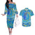Father's Day Tuvalu Couples Matching Off The Shoulder Long Sleeve Dress and Hawaiian Shirt Special Dad Polynesia Paradise