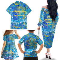 Father's Day Tuvalu Family Matching Off The Shoulder Long Sleeve Dress and Hawaiian Shirt Special Dad Polynesia Paradise DT02 - Polynesian Pride