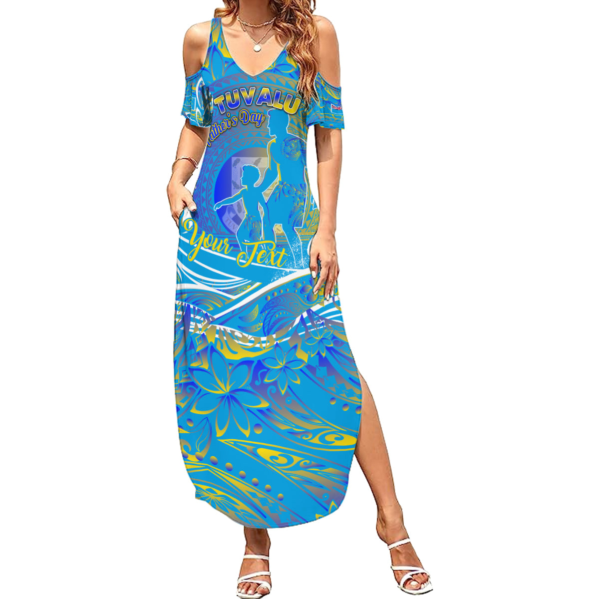 Father's Day Tuvalu Summer Maxi Dress Special Dad Polynesia Paradise