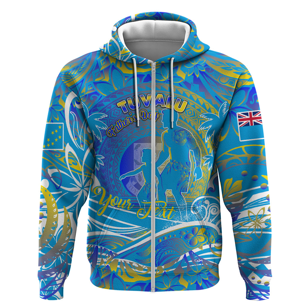 Father's Day Tuvalu Zip Hoodie Special Dad Polynesia Paradise