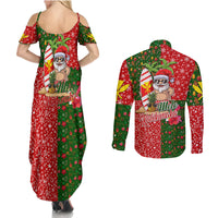 Hawaii Christmas Couples Matching Summer Maxi Dress and Long Sleeve Button Shirts Mele Kalikimaka Kanaka Maoli DT02 - Polynesian Pride