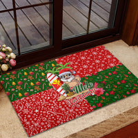 Hawaii Christmas Rubber Doormat Mele Kalikimaka Kanaka Maoli DT02 - Polynesian Pride