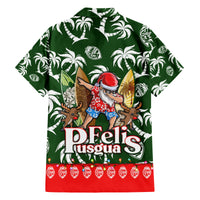 Guam Christmas Family Matching Off Shoulder Short Dress and Hawaiian Shirt Felis Pusgua Tropical Xmas Patterns DT02 - Polynesian Pride