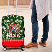 Guam Christmas Luggage Cover Felis Pusgua Tropical Xmas Patterns DT02 Green - Polynesian Pride