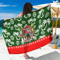 Guam Christmas Sarong Felis Pusgua Tropical Xmas Patterns DT02 One Size 44 x 66 inches Green - Polynesian Pride