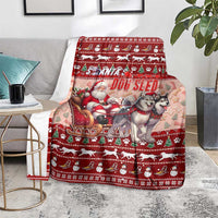 Dog Sled Christmas Blanket Husky Sleigh Ride Design - Polynesian Pride