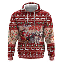 Dog Sled Christmas Hoodie Husky Sleigh Ride Design - Polynesian Pride