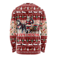 Dog Sled Christmas Long Sleeve Shirt Husky Sleigh Ride Design - Polynesian Pride