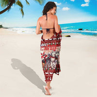 Dog Sled Christmas Sarong Husky Sleigh Ride Design - Polynesian Pride
