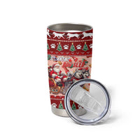 Dog Sled Christmas Tumbler Cup Husky Sleigh Ride Design - Polynesian Pride