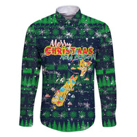 Merry Christmas New Zealand Family Matching Mermaid Dress and Hawaiian Shirt Xmas Travel Map - Polynesian Pride