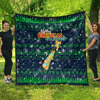 Merry Christmas New Zealand Quilt Xmas Travel Map - Polynesian Pride