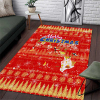 Merry Christmas Hawaii Area Rug Xmas Travel Map - Polynesian Pride