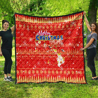 Merry Christmas Hawaii Quilt Xmas Travel Map - Polynesian Pride