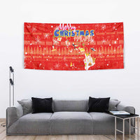 Merry Christmas Hawaii Tapestry Xmas Travel Map - Polynesian Pride