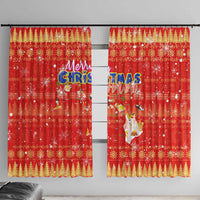 Merry Christmas Hawaii Window Curtain Xmas Travel Map - Polynesian Pride