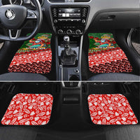 Mele Kalikimaka Shaka Santa Car Mats Hawaiian Surf Christmas Design with Aloha Spirit - Polynesian Pride