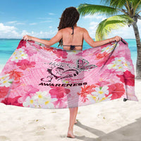 Butterfly Polynesia Breast Cancer Sarong Nobody Fights Alone Pink Out Tropical Hibiscus