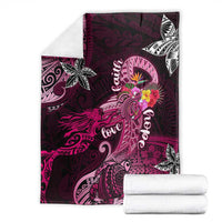 Breast Cancer Mermaid Polynesia Blanket Faith Hope Love