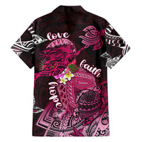 Breast Cancer Mermaid Polynesia Hawaiian Shirt Faith Hope Love