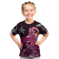 Breast Cancer Mermaid Polynesia Kid T Shirt Faith Hope Love