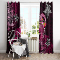 Breast Cancer Mermaid Polynesia Window Curtain Faith Hope Love