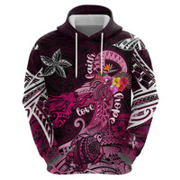 Breast Cancer Mermaid Polynesia Zip Hoodie Faith Hope Love