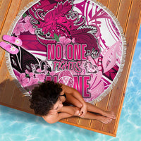 Breast Cancer Awareness Hawaii Beach Blanket Polynesia Girl Nobody Fights Alone