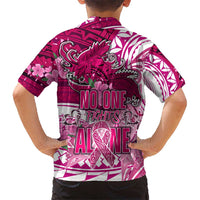 Breast Cancer Awareness Hawaii Kid Hawaiian Shirt Polynesia Girl Nobody Fights Alone DT02 - Polynesian Pride