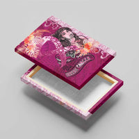 Breast Cancer New Zealand Canvas Wall Art Maori Aotearoa Girl Pink Out