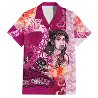 Breast Cancer New Zealand Family Matching Short Sleeve Bodycon Dress and Hawaiian Shirt Maori Aotearoa Girl Pink Out DT02 Dad's Shirt - Short Sleeve Pink - Polynesian Pride