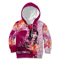 Breast Cancer New Zealand Kid Hoodie Maori Aotearoa Girl Pink Out