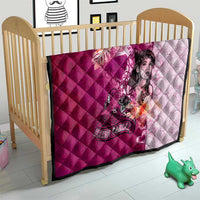 Breast Cancer New Zealand Quilt Maori Aotearoa Girl Pink Out