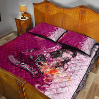 Breast Cancer New Zealand Quilt Bed Set Maori Aotearoa Girl Pink Out