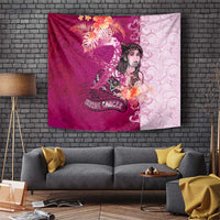 Breast Cancer New Zealand Tapestry Maori Aotearoa Girl Pink Out