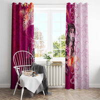 Breast Cancer New Zealand Window Curtain Maori Aotearoa Girl Pink Out